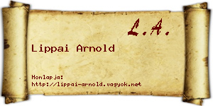 Lippai Arnold névjegykártya